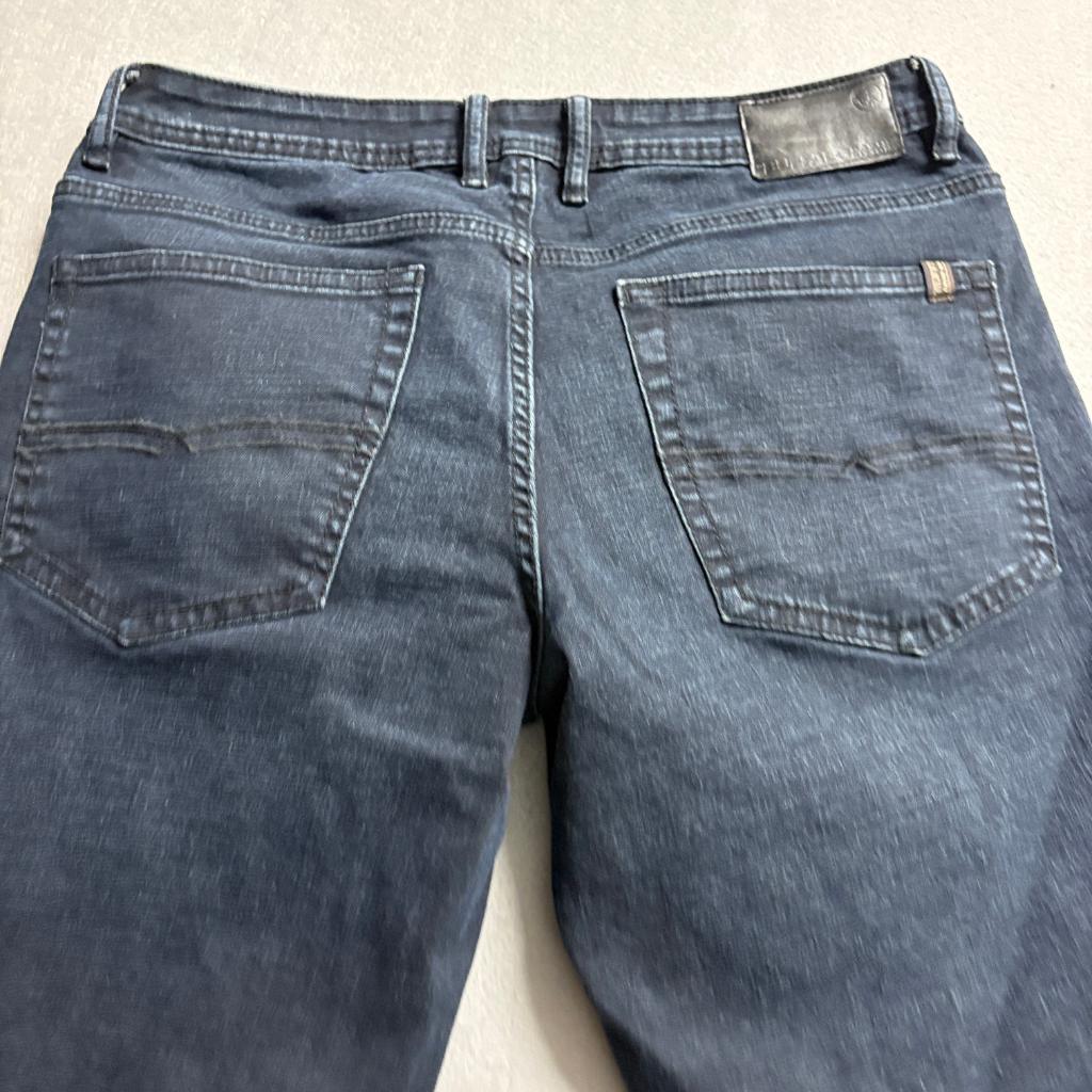 Buffalo David Bitton Jackson-X Jeans Mens 34x32 Straight Stretch Dark Wash Blue