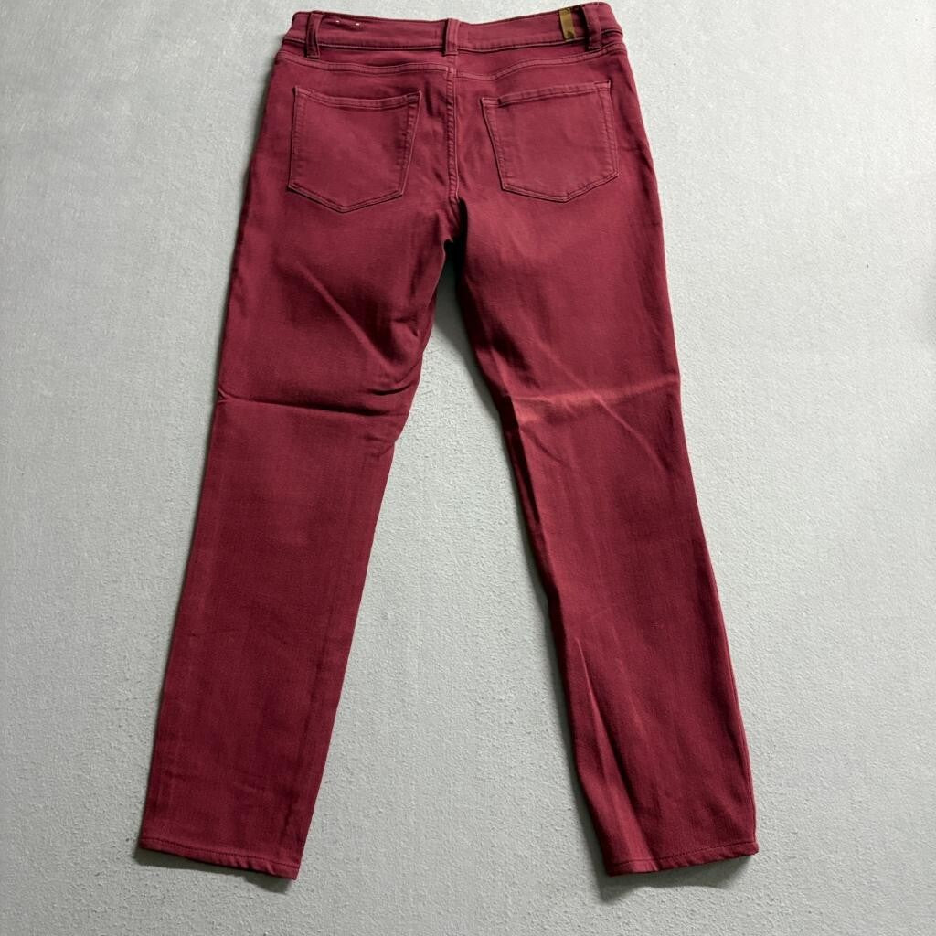 Susina Skinny Jeans Womens 26 Burgundy Red Stretch Denim Pants