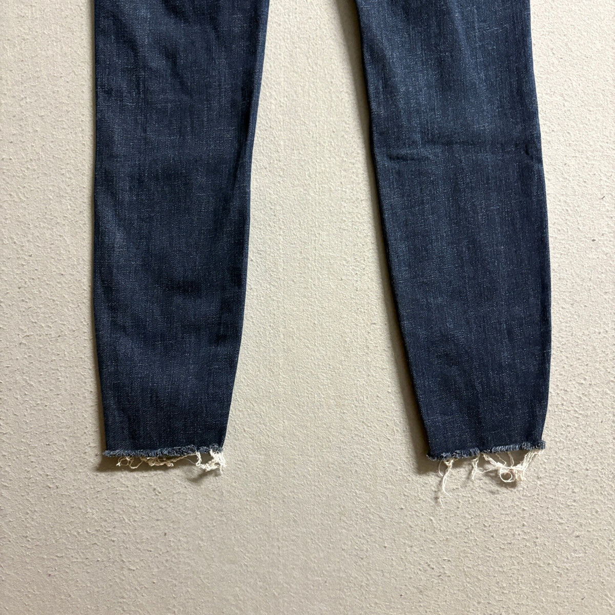 Judy Blue Skinny Fit Jeans Womens Size 3/26 Dark Wash Raw Fringe Hem JB88527