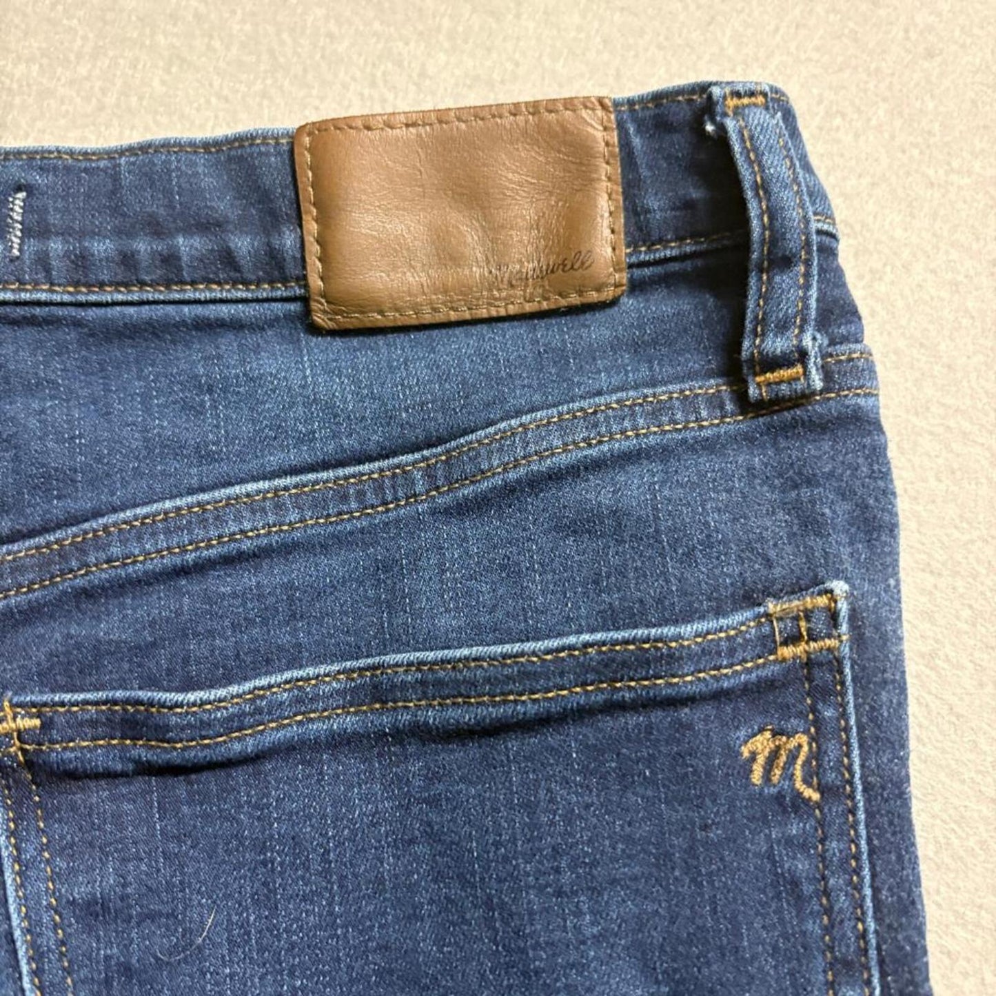 Madewell 9 Inch Mid Rise Skinny Jeans Womens 27 Blue Denim Stretch 29x27