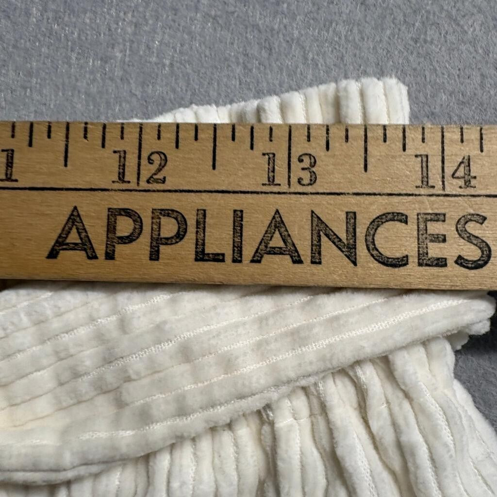 Moon River Corduroy Pants Womens Small Cream Ivory Belted Elastic Waist Cotton