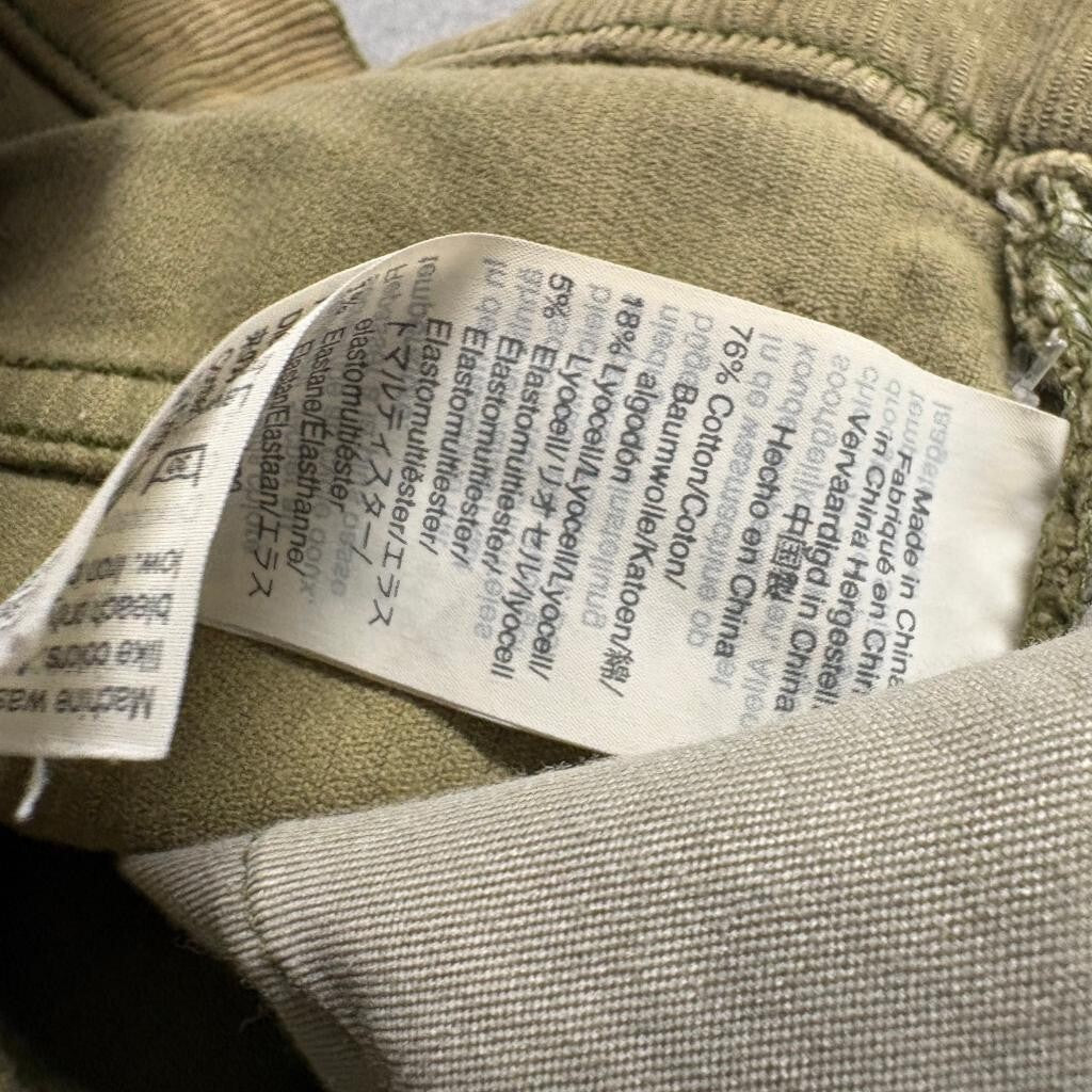 Madewell Classic Straight Jean Corduroy Pants Womens 28 Green Olive High Rise