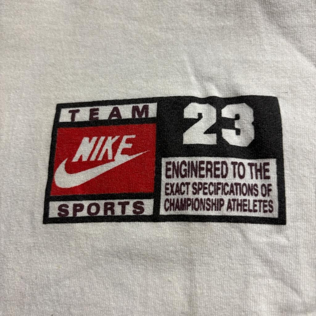 Vintage Nike Jordan Bootleg T-Shirt Mens XL White Ringer Swoosh Dream Team 23