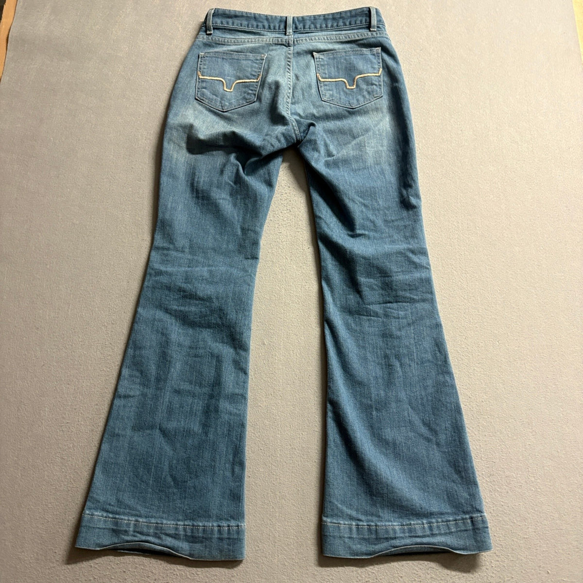 Kimes Ranch Lola Jeans Womens Size 4x30 Blue Flare Leg Stretch Western Denim USA