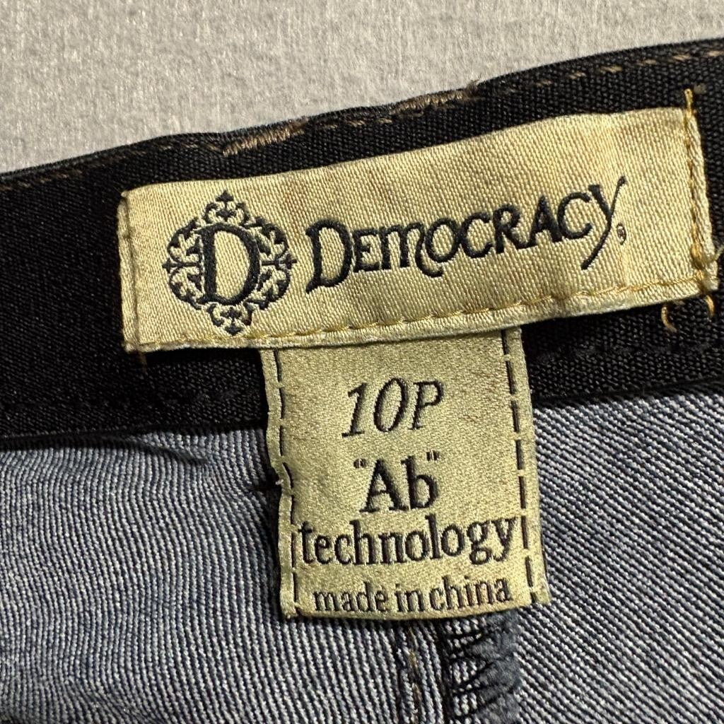 Democracy Ab Technology Skinny Jeans Womens 10P Blue Stretch Denim Crop Ankle