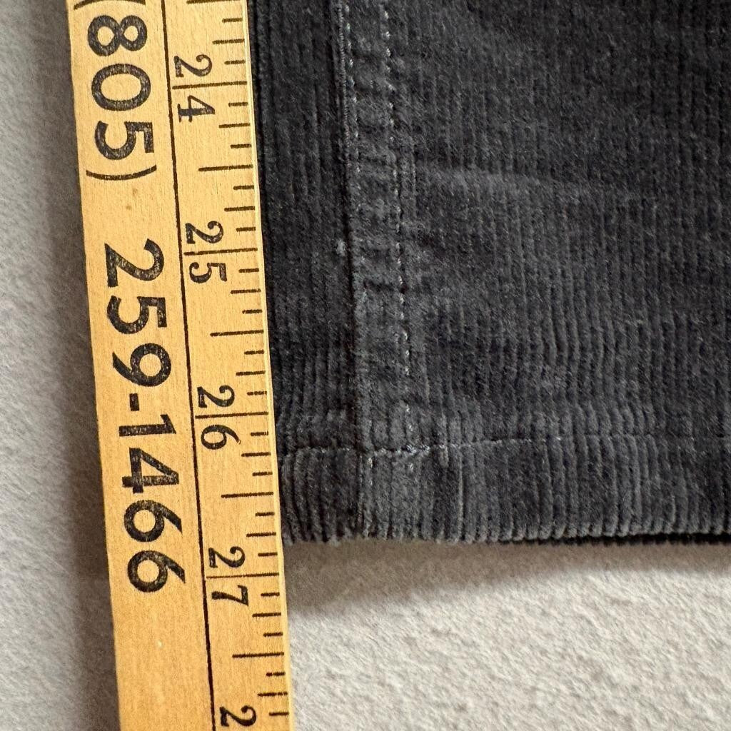 Banana Republic Corduroy Pants Womens 29 Charcoal Gray High Rise Straight Leg