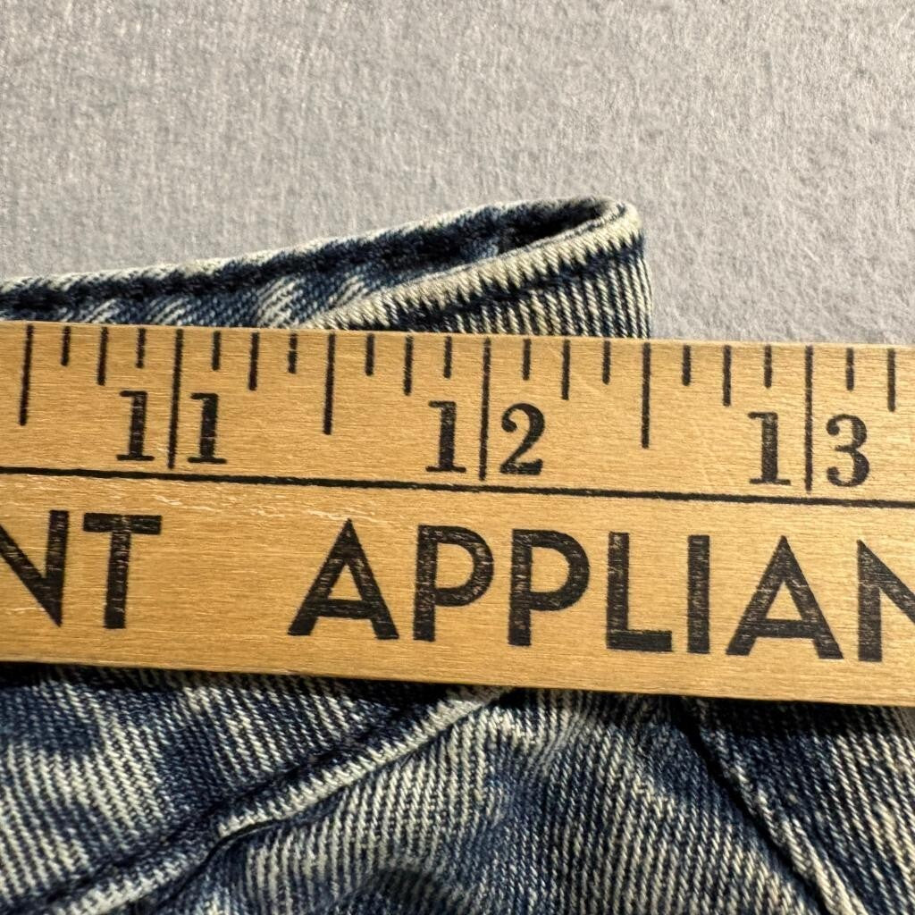 Fashion Nova Womens Wide Leg Jeans Size 3 Blue Acid Wash Seamed Panel Denim