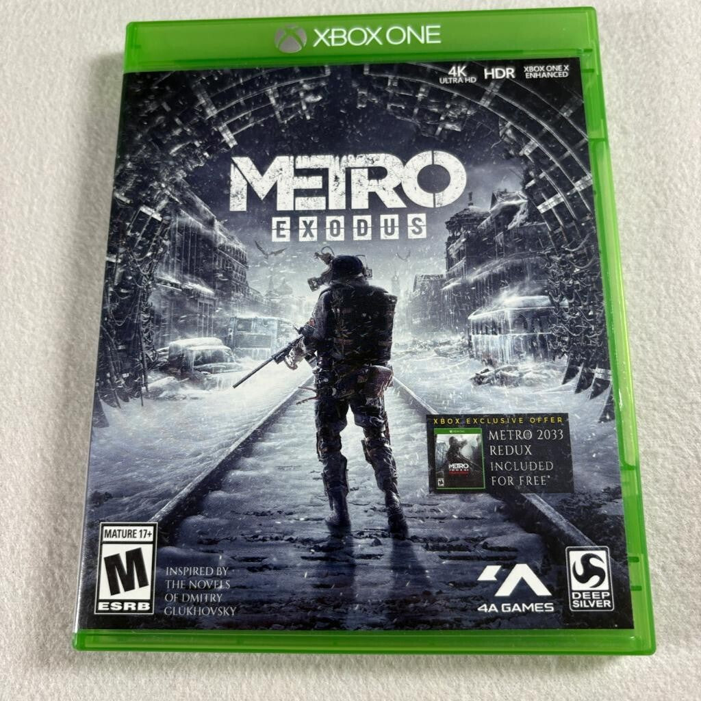 Metro Exodus Xbox One Game Disc and Case Deep Silver 4A Games
