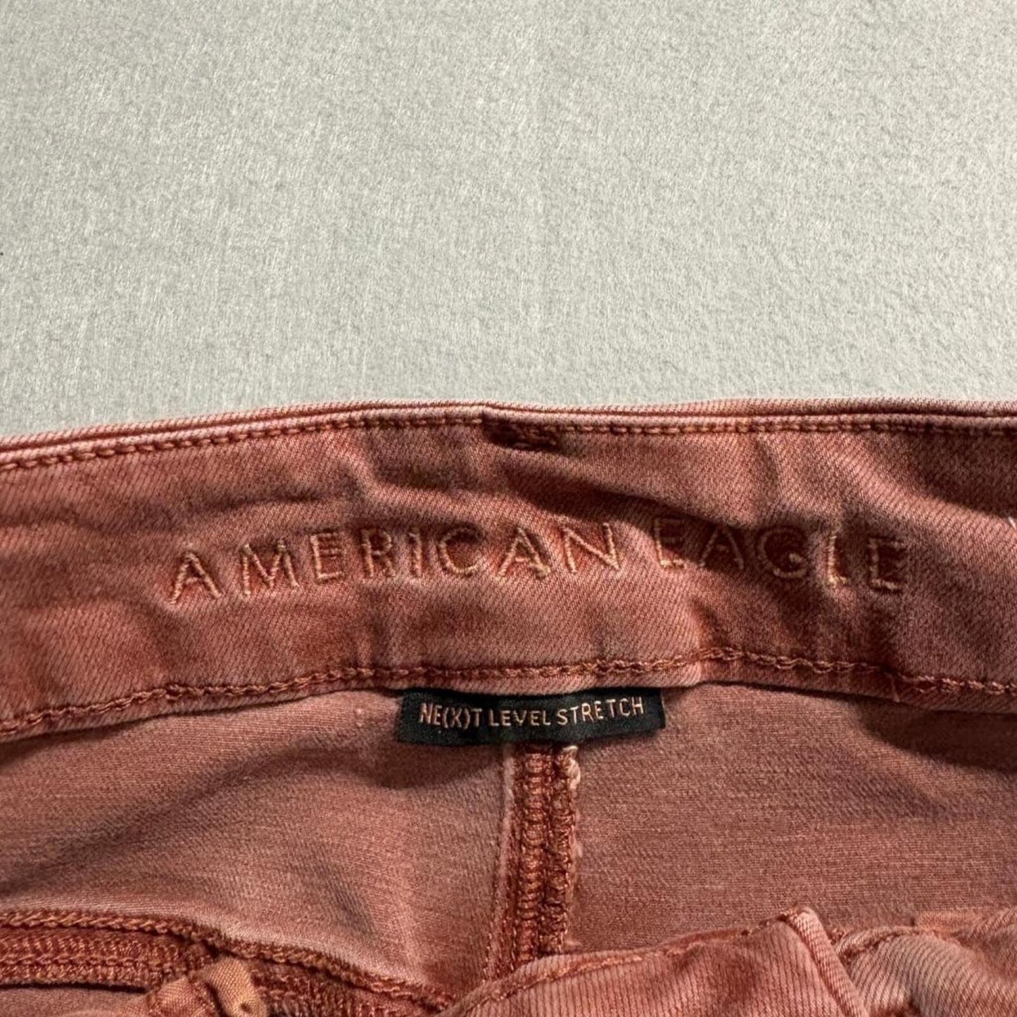 American Eagle Curvy Super Hi-Rise Jegging Womens 4 Regular Rust Brown Stretch