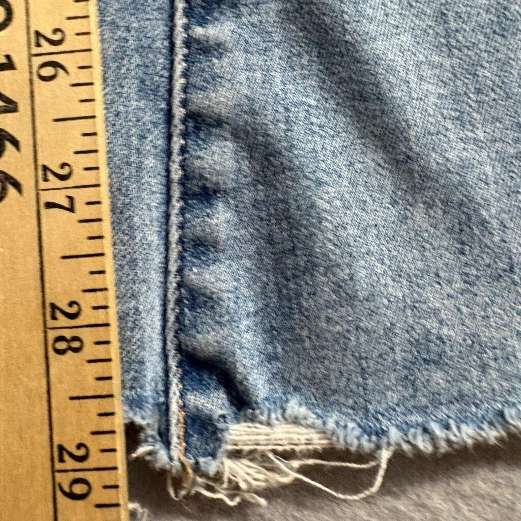 American Eagle Festival Flare Jeans Womens 8 Next Level Stretch Raw Hem Blue