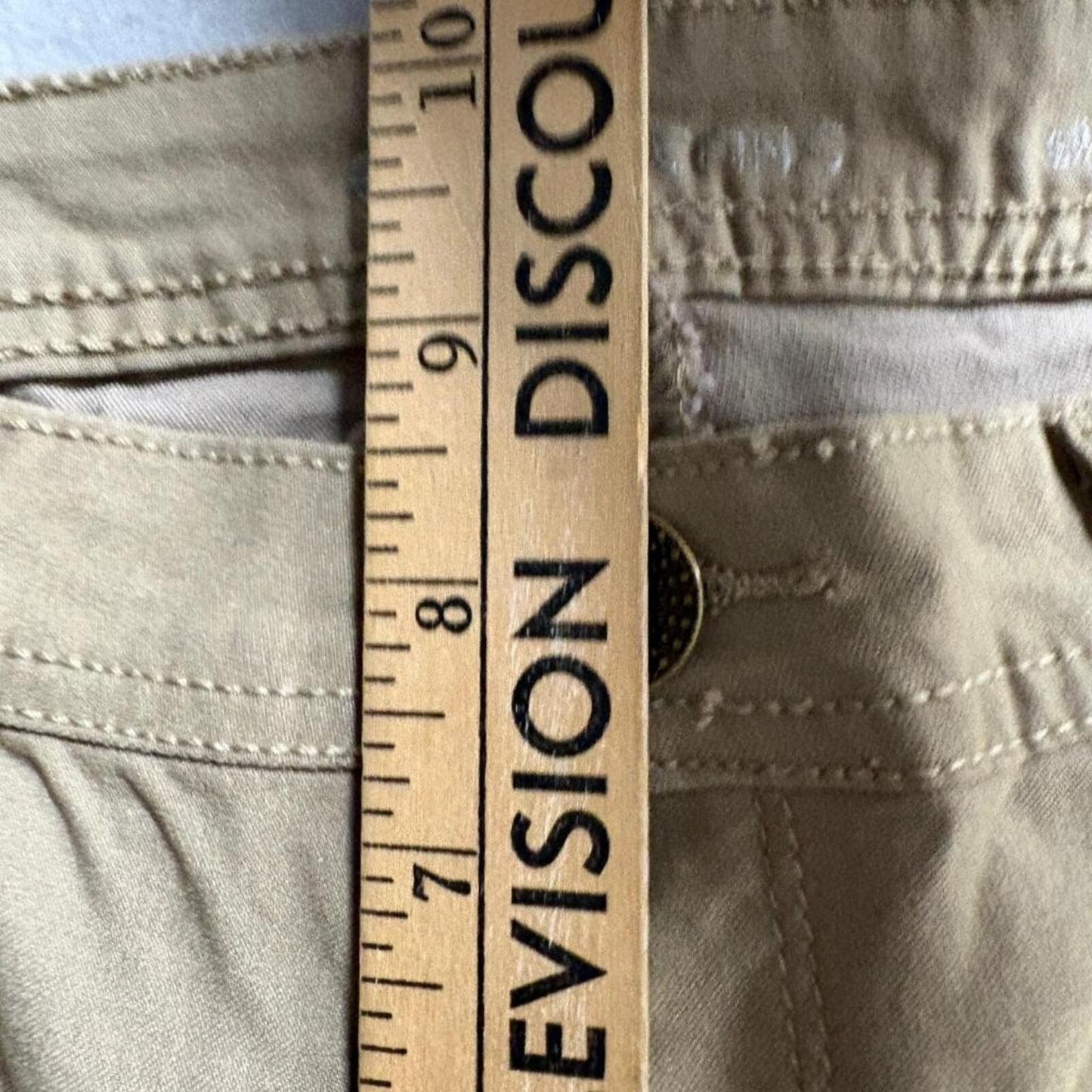 Elite Jeans Womens Skinny Pants Size M Khaki Brown Active Stretch Cotton Blend