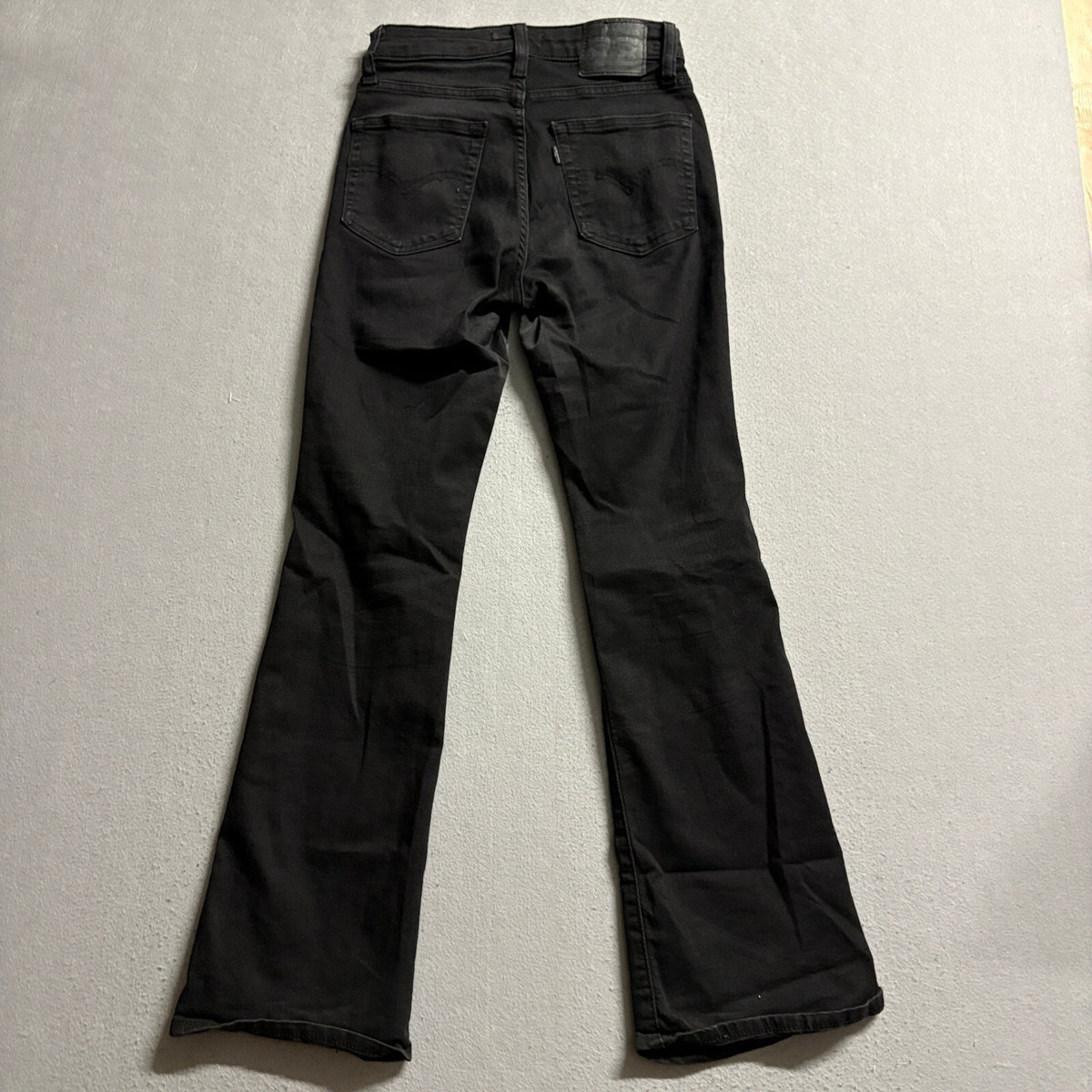 Levi's 725 High Rise Bootcut Jeans Womens W26 L30 Black Stretch Denim Pants