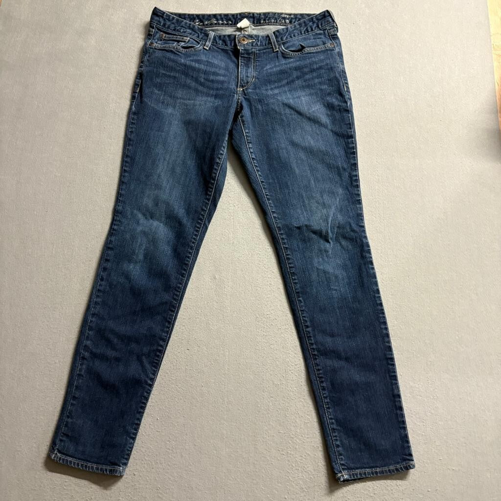 Eddie Bauer Modern Slim Jeans Womens Size 10 Medium Wash Blue Denim Stretch