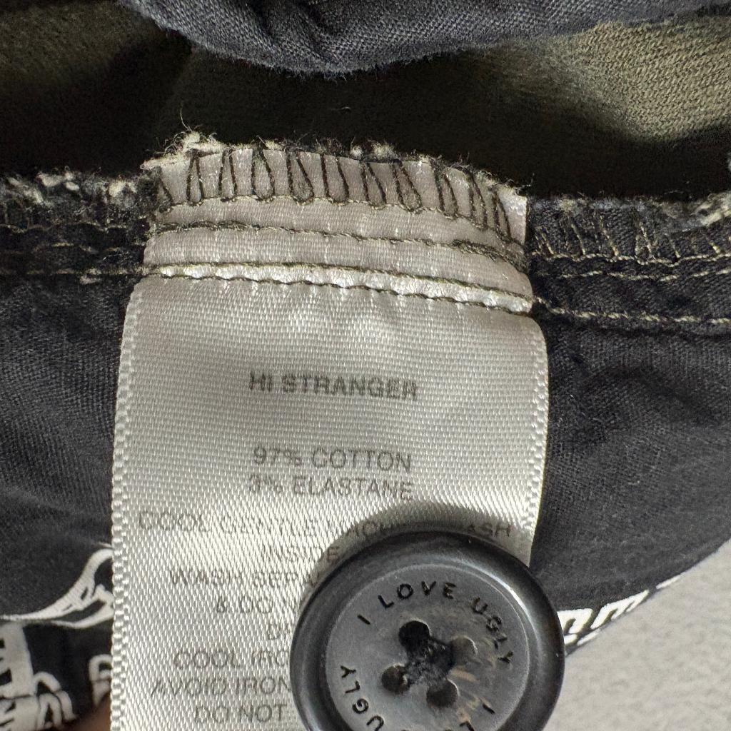 I Love Ugly Cargo Pants Womens Large Green Cotton Blend Cropped Utility