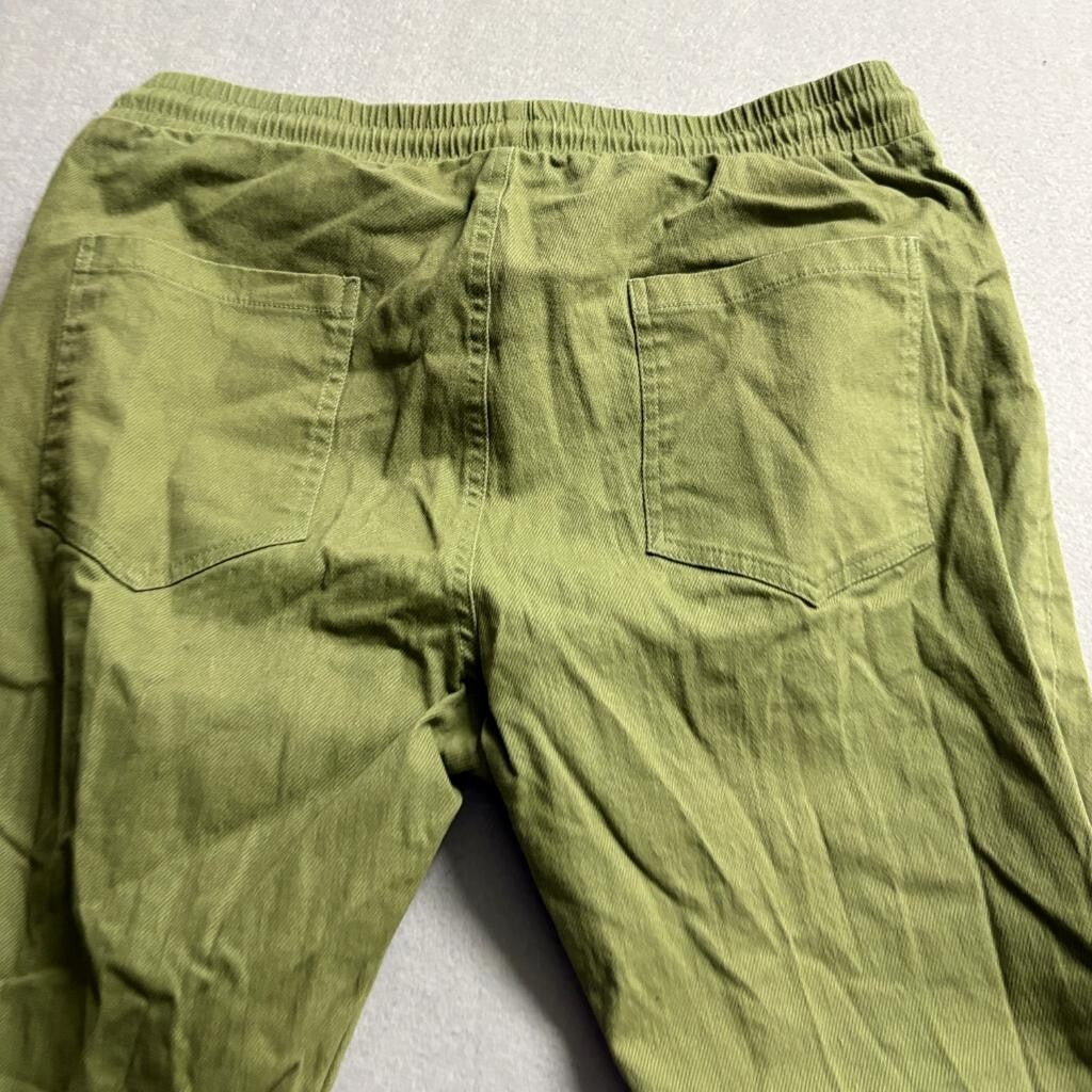 Reverb Jenkins Original Women Jogger Pants Medium Green Cotton Blend Drawstring