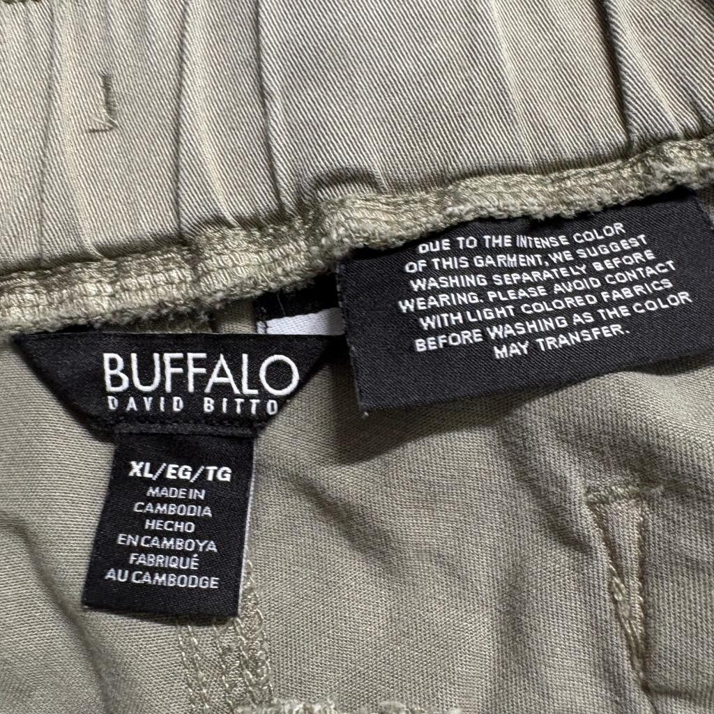 Buffalo David Bitton Jogger Pants Womens XL Green Lyocell Blend Elastic Waist