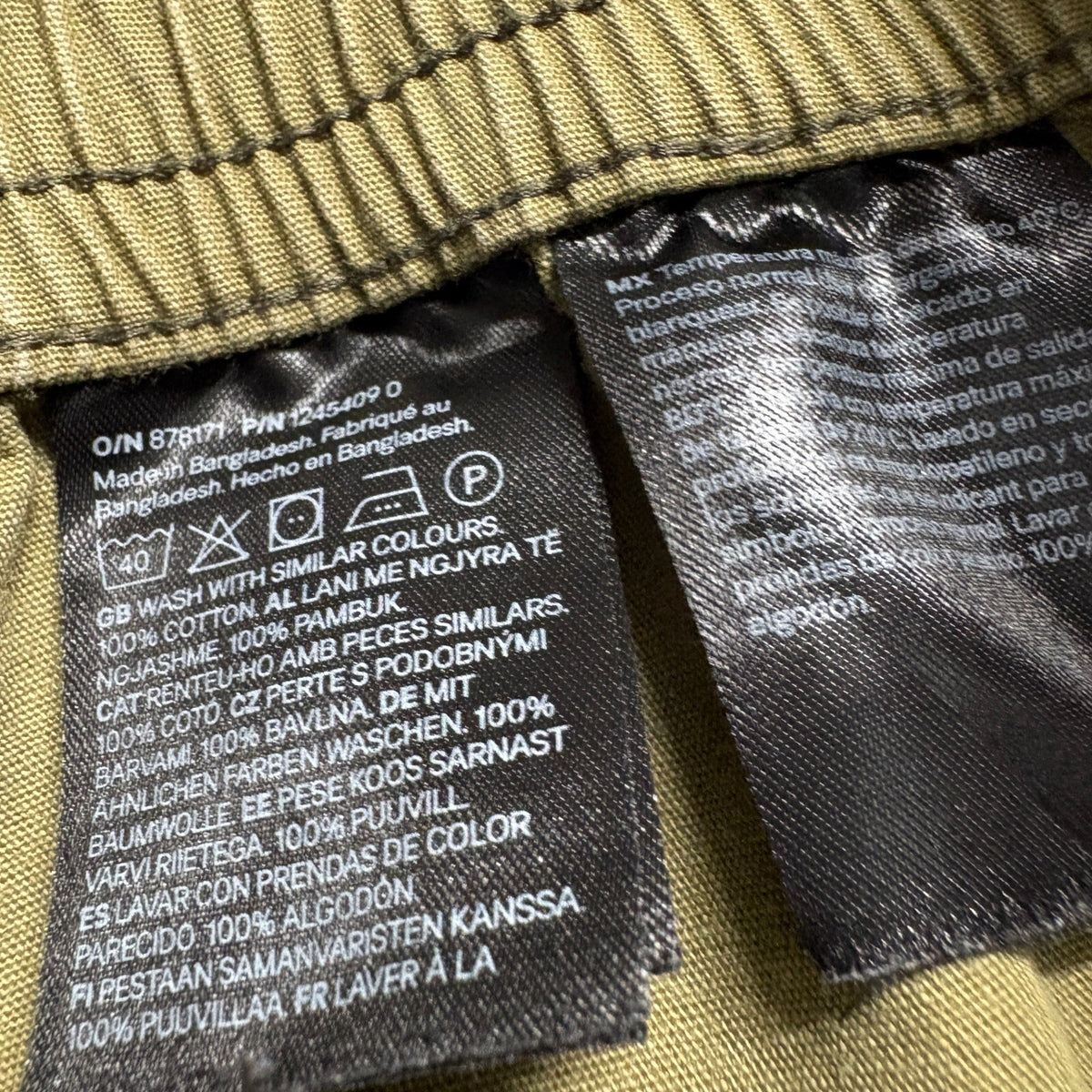 Divided H&M Cargo Pants Womens Size 0 Olive Green Wide Leg High Rise Y2K Cotton