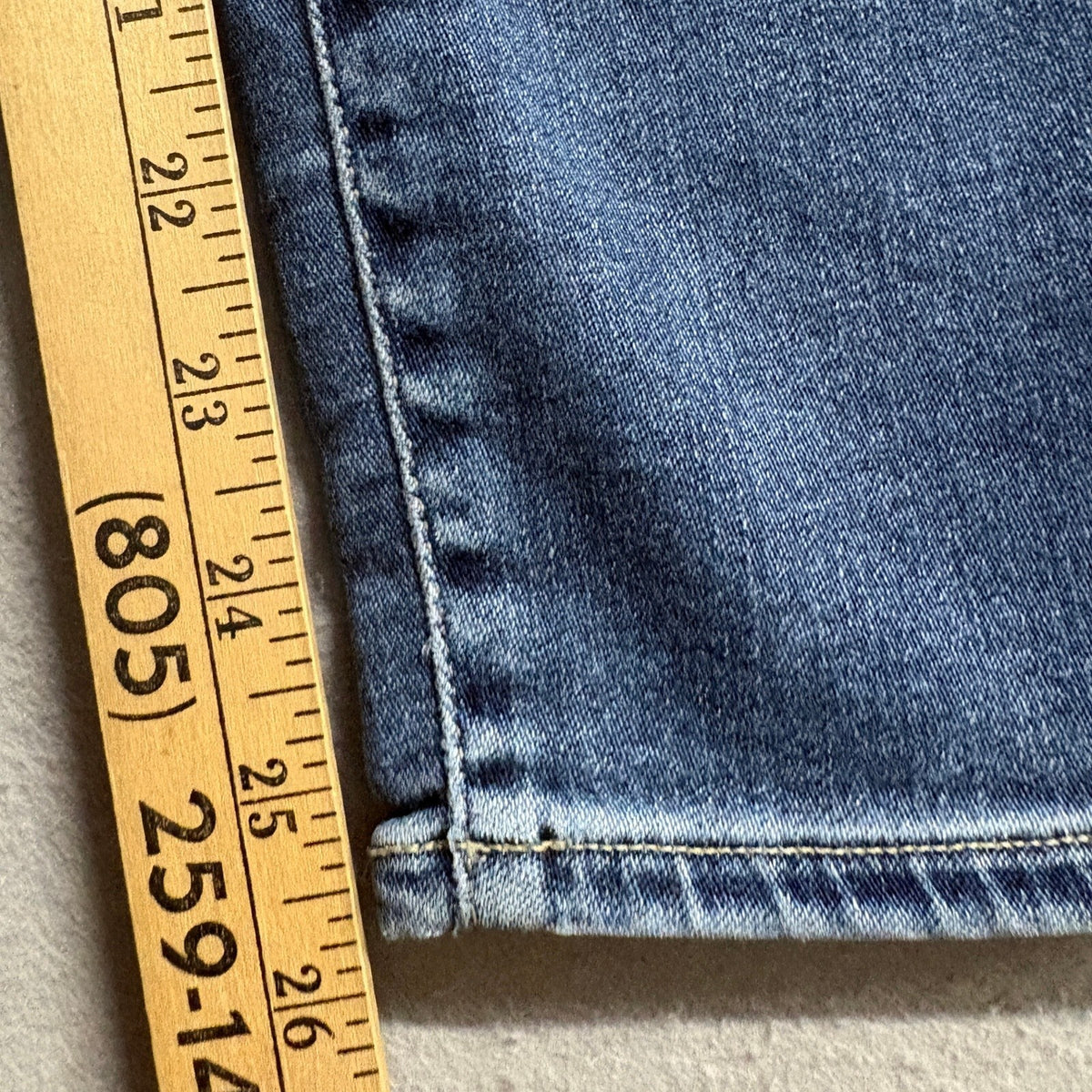 Genetic Denim Loren Slim Straight Jeans Womens Size 27 Medium Wash Stretch Blue