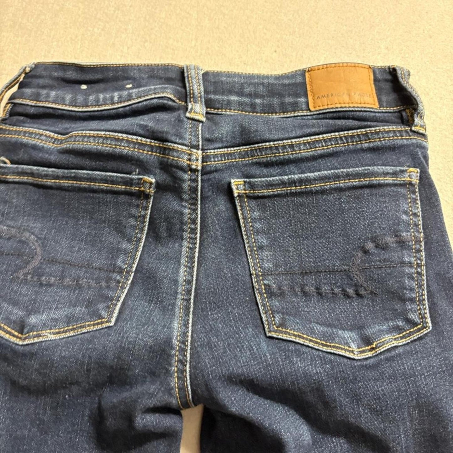 American Eagle Next Level Stretch Jegging Jeans Womens Size 0 Regular Dark Wash