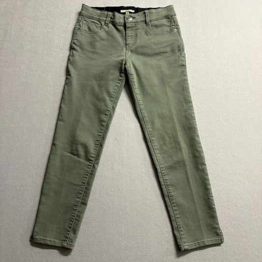 G.H. Bass & Co Women's Size 6 Olive Green Skinny Pants Stretch Casual Ankle