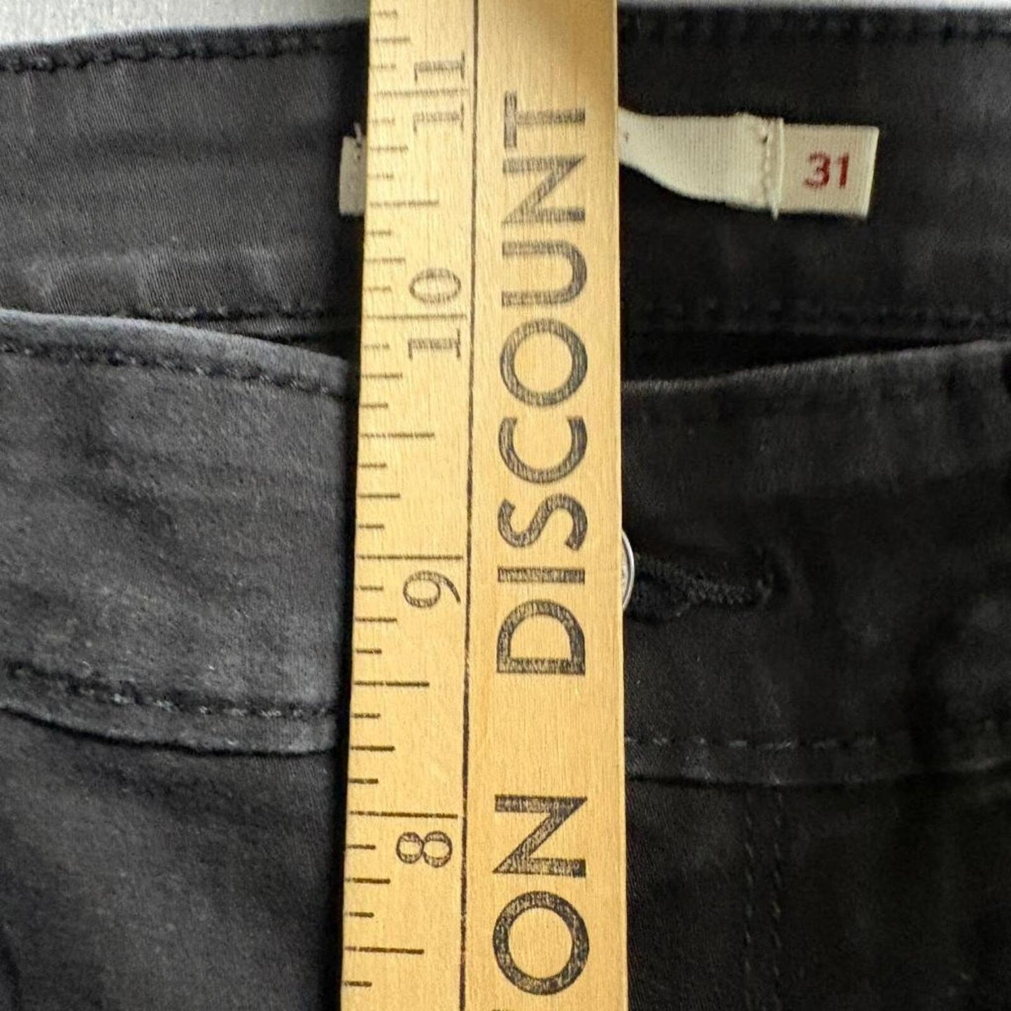 Levis 711 Skinny Jeans Womens 31 W31 L30 Black Denim Stretch WaterLess