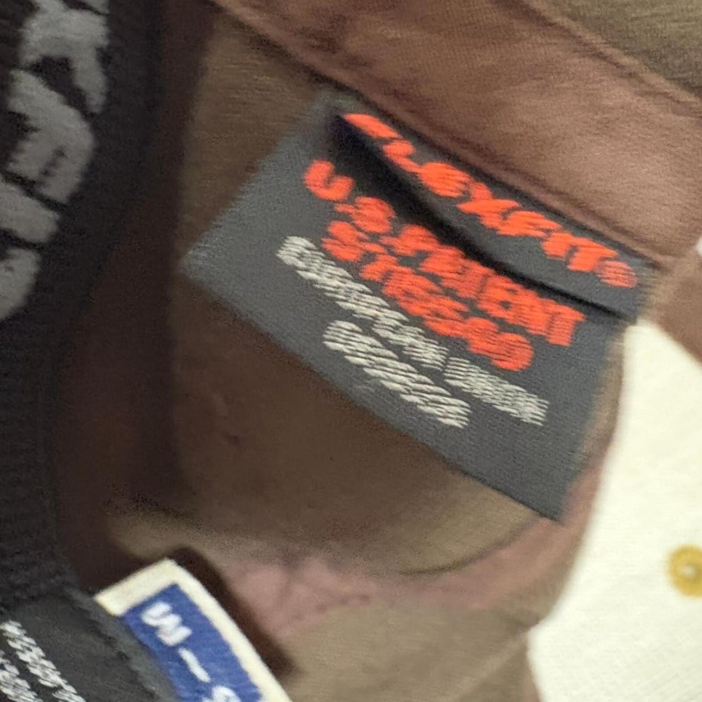 DC Shoes Flexfit Hat Mens S/M Brown All Over Print Monogram Baseball Cap