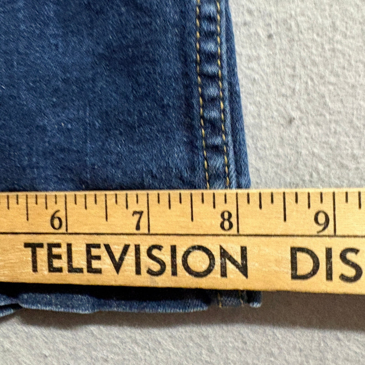 Curve Appeal Jeans Womens 8/29 Blue Denim Wide Leg Stretch Crop High Rise