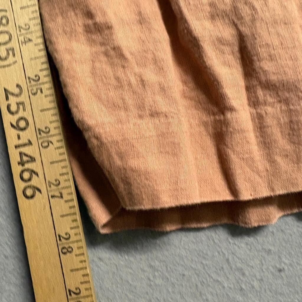 H&M 100% Linen Pants Womens XL Brown Elastic Waist Regular Fit Casual
