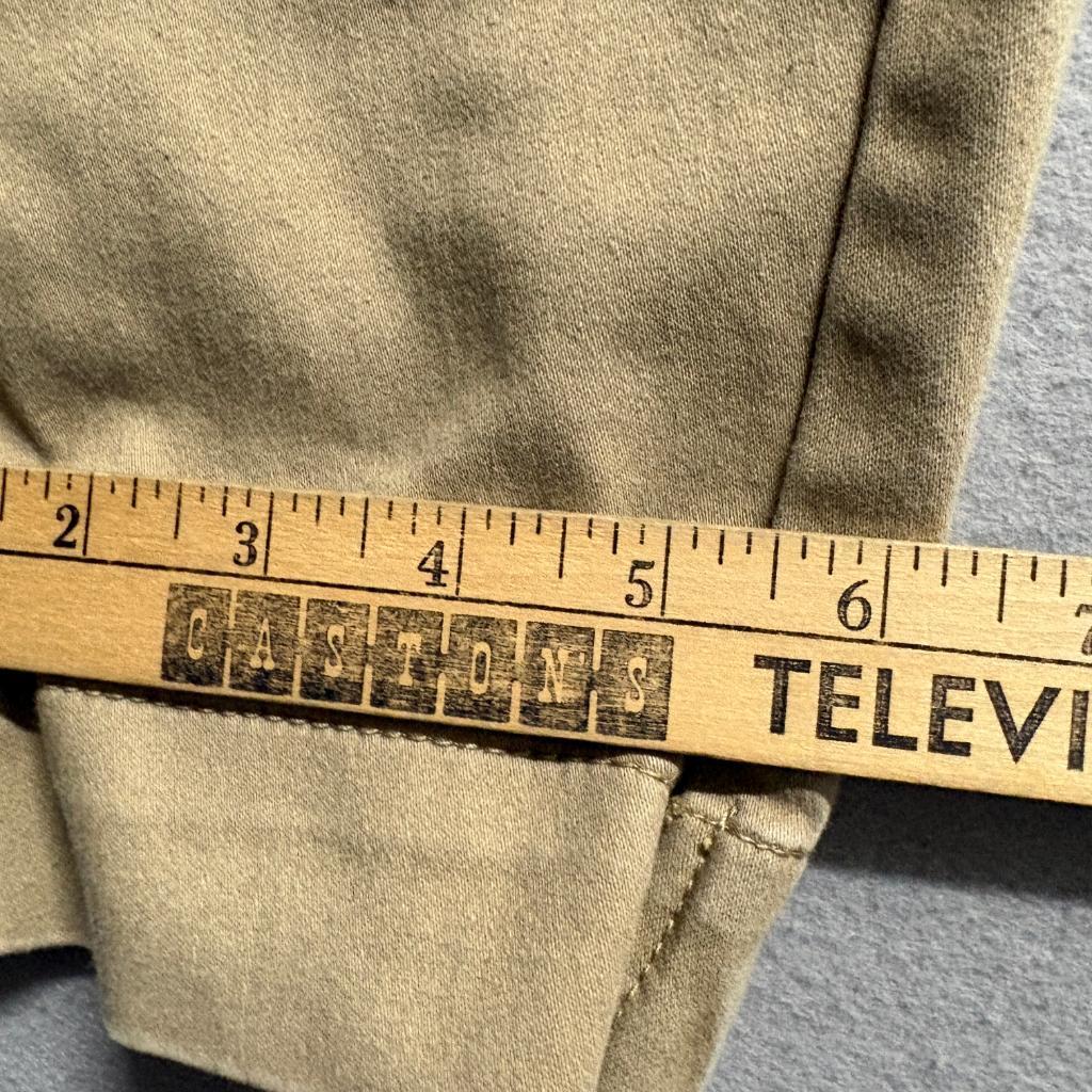 Stone Falcon Mens Slim Fit Jogger Cargo Pants Size L Khaki Tan Cotton Blend