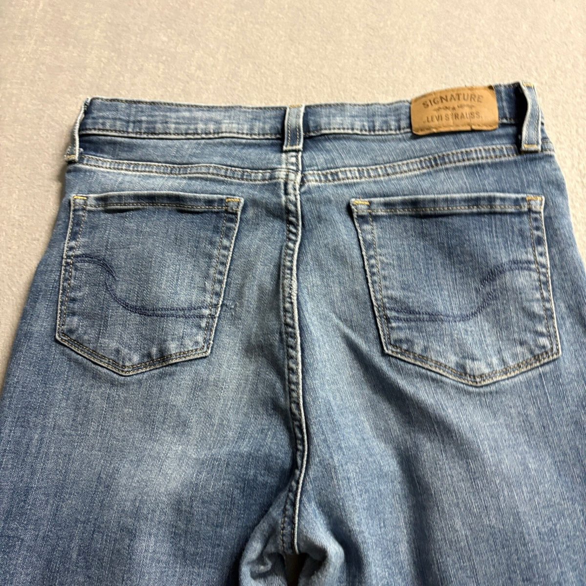 Signature by Levi Strauss Women Size 16 High Rise Super Skinny Distressed Jeans