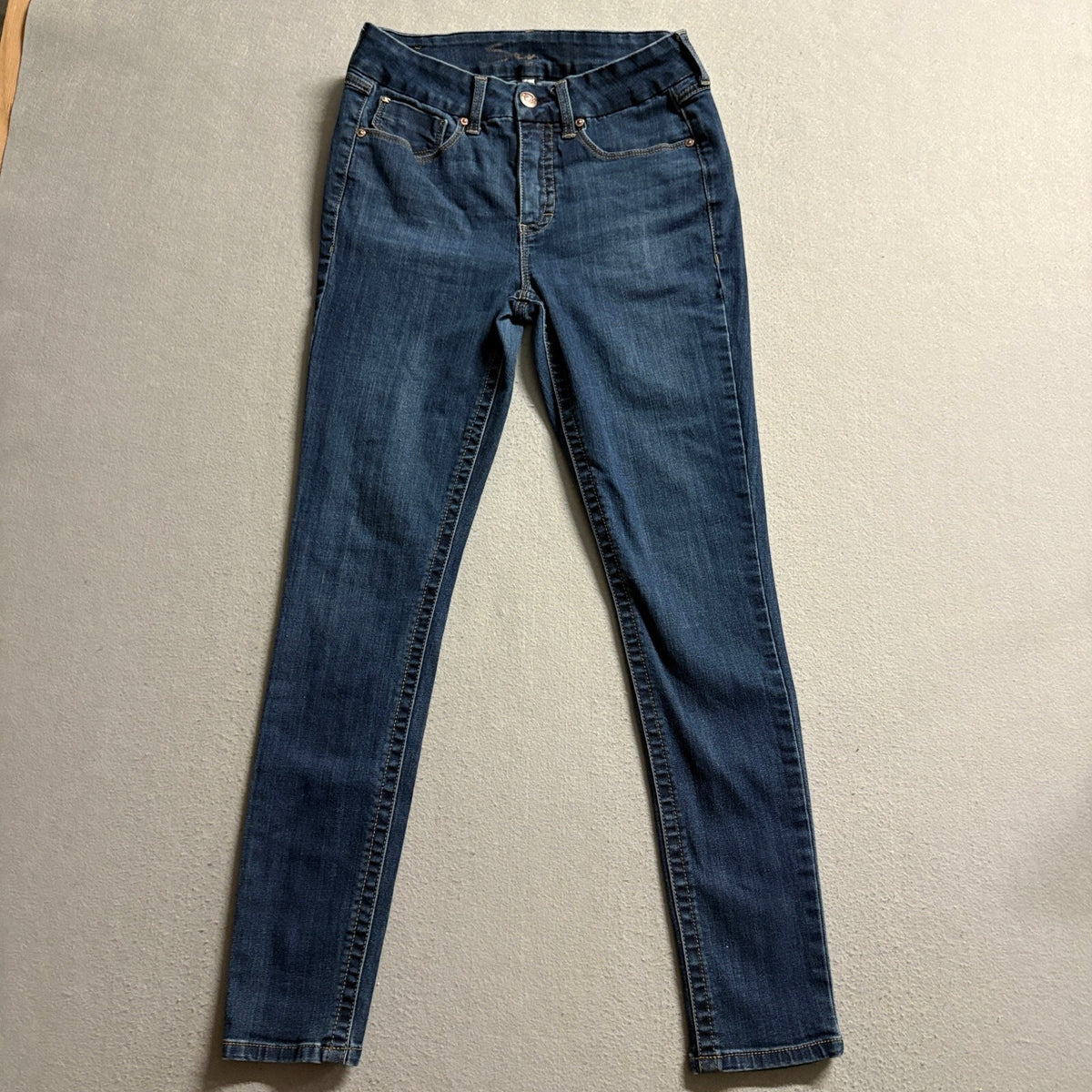 Seven 7 Jeans Womens Size 6 Tummyless High Rise Skinny Medium Wash Blue Denim