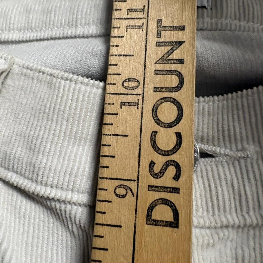 Edwin Bree Corduroy Pants Womens 28 Glacier Gray White Organic Cotton Stretch