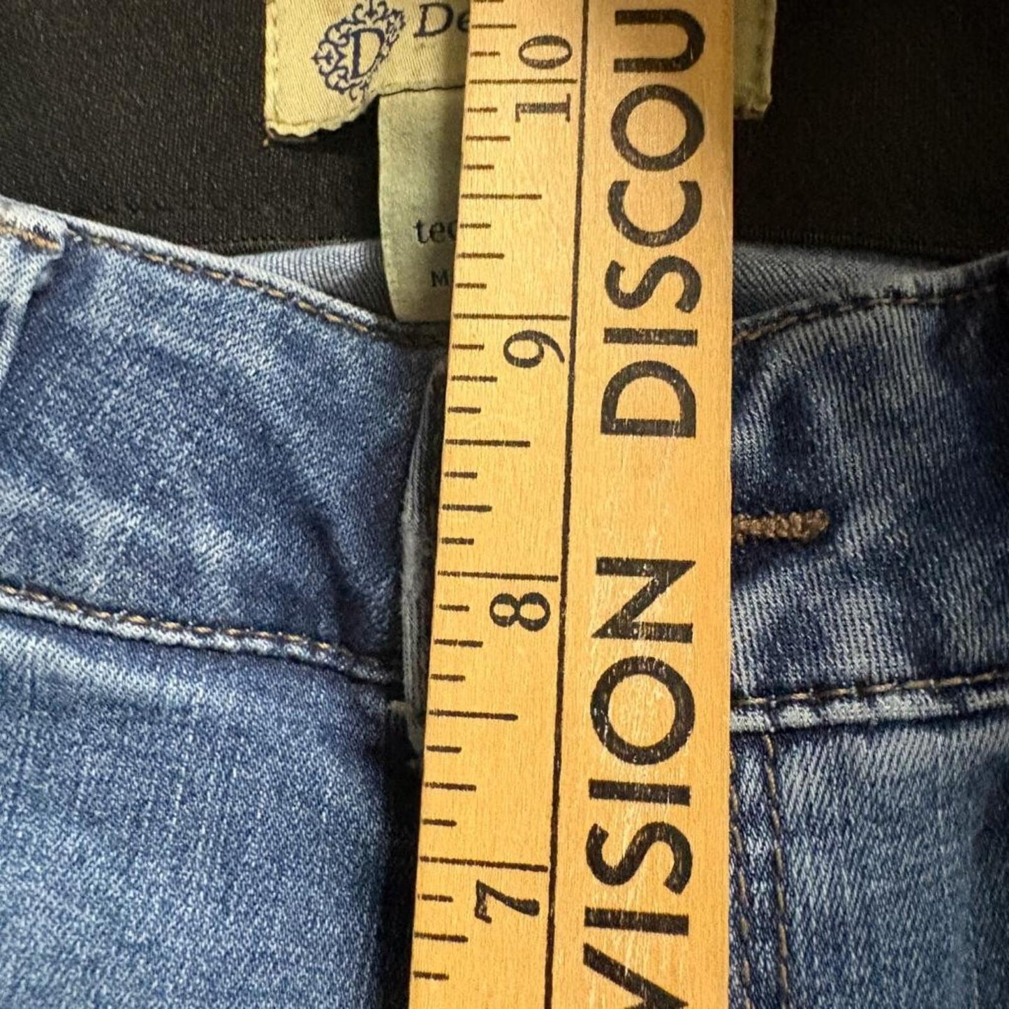Democracy Ab Technology Jeans Womens 4 Blue Distressed Raw Hem Crop Skinny