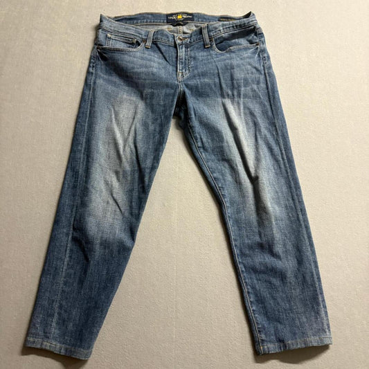 Lucky Brand Sienna Cigarette Jeans Womens 10 30 Blue Denim Stretch Crop Ankle
