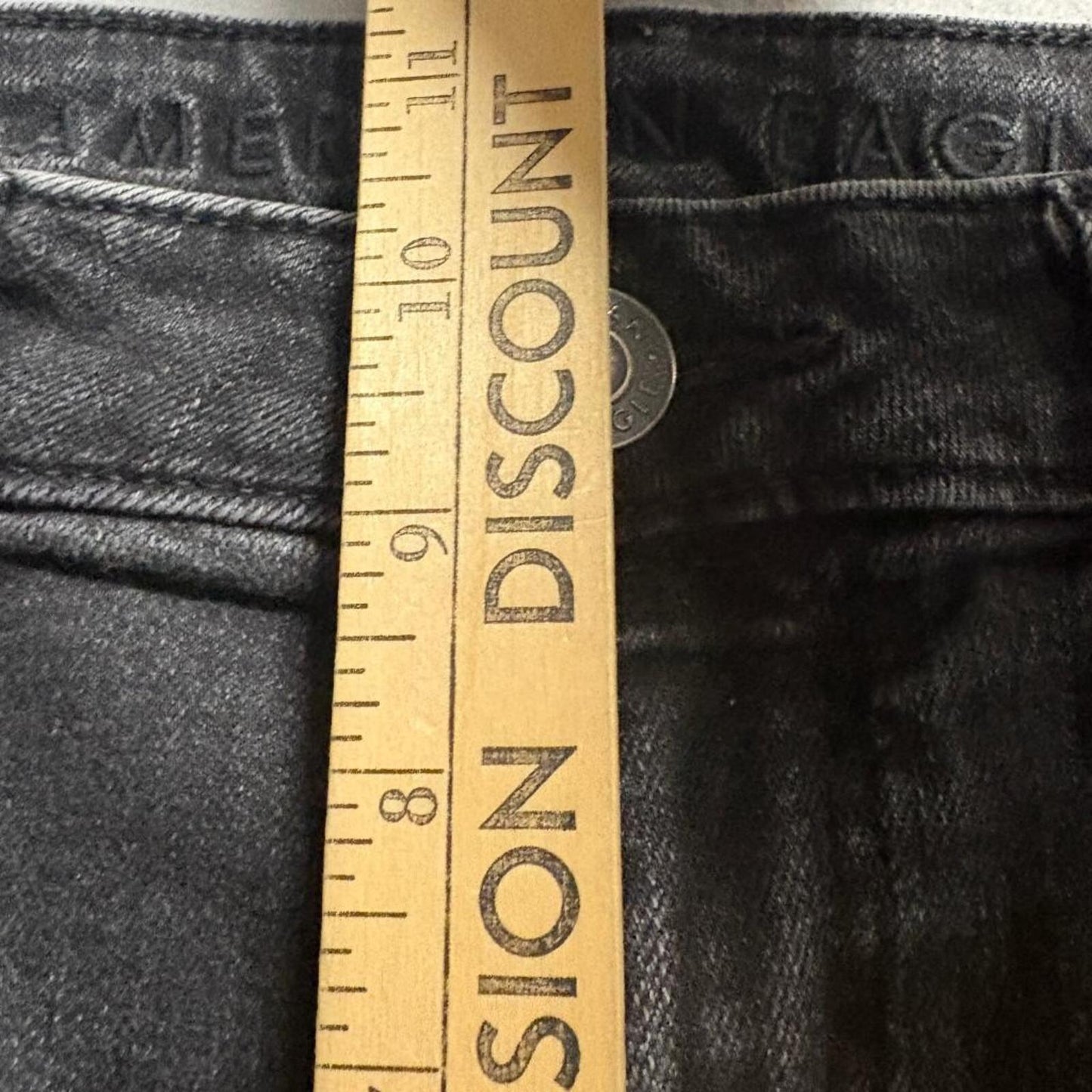 American Eagle Jeans Mens 32x32 Black Slim Straight Stretch Denim Pants 33x30