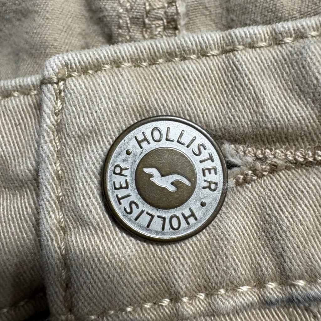 Hollister Khaki Pants Womens 9 W29 Beige Cotton Blend Low Rise Bootcut Stretch