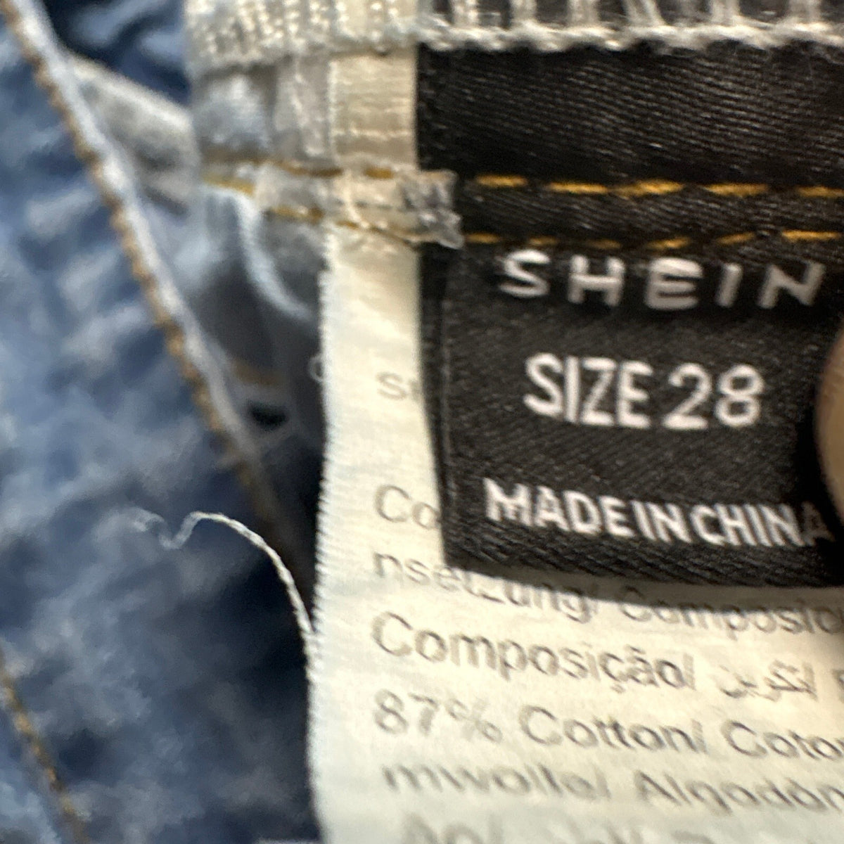 SHEIN Womens Front Seam Straight Leg Denim Jeans Size 28 Blue High Rise