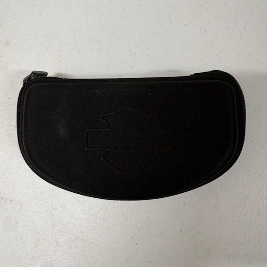 Harley Davidson Sunglasses Case Hard Zipper Foam Insert Black Eyeglass Storage