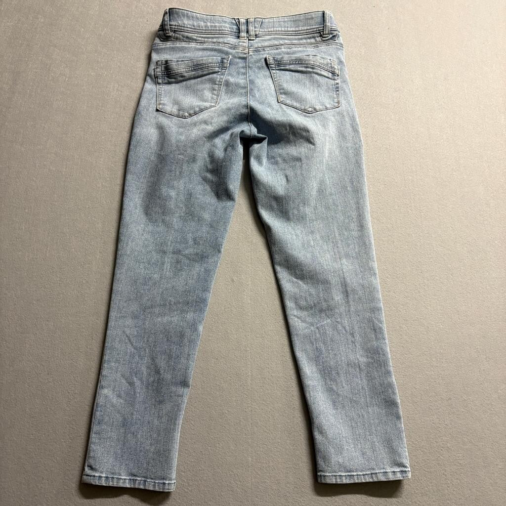 Democracy Ab Technology Jeans Womens 6 Light Wash Stretch Straight Leg Blue