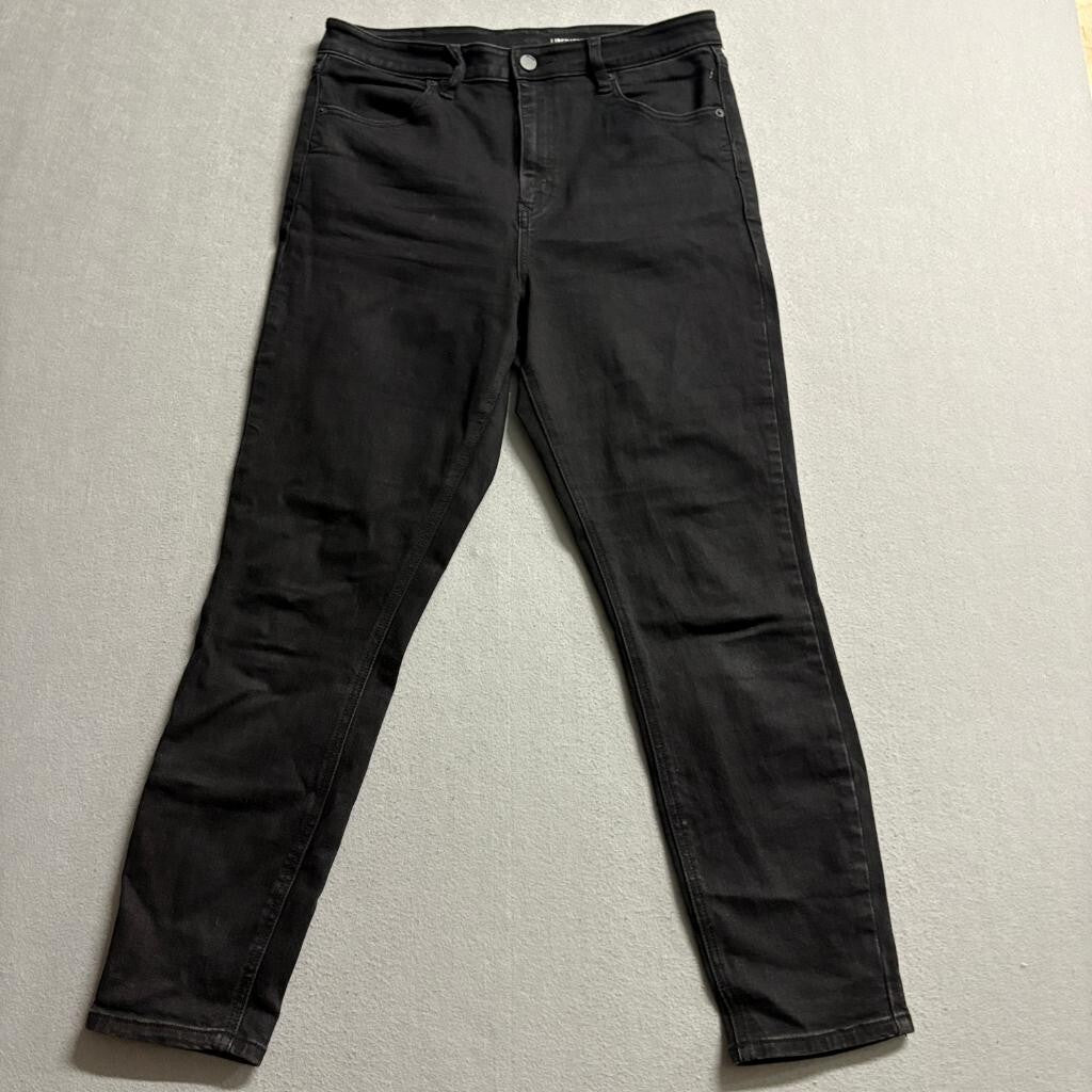 Volcom Liberator High Rise Jeans Womens Size 31 Black Denim Skinny Stretch