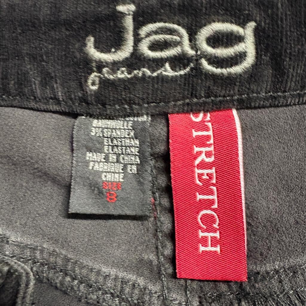 Jag Jeans Corduroy Pants Womens Size 8 Black Stretch Bootcut Mid Rise Comfort