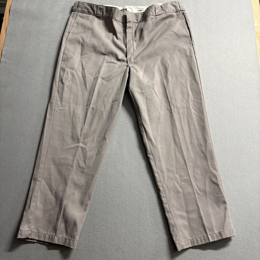 Dickies 874 Original Fit Mens Work Pants Gray Chino Flat Front 38x28