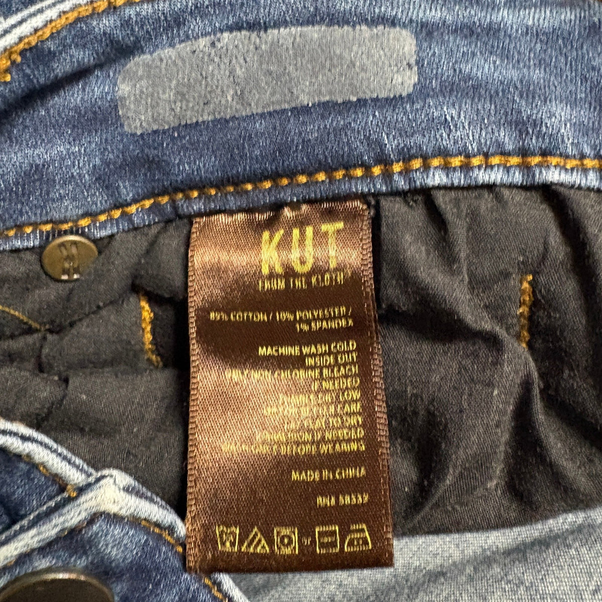 KUT From The Kloth Jeans Womens 4P Blue Denim Straight Leg Medium Wash Stretch