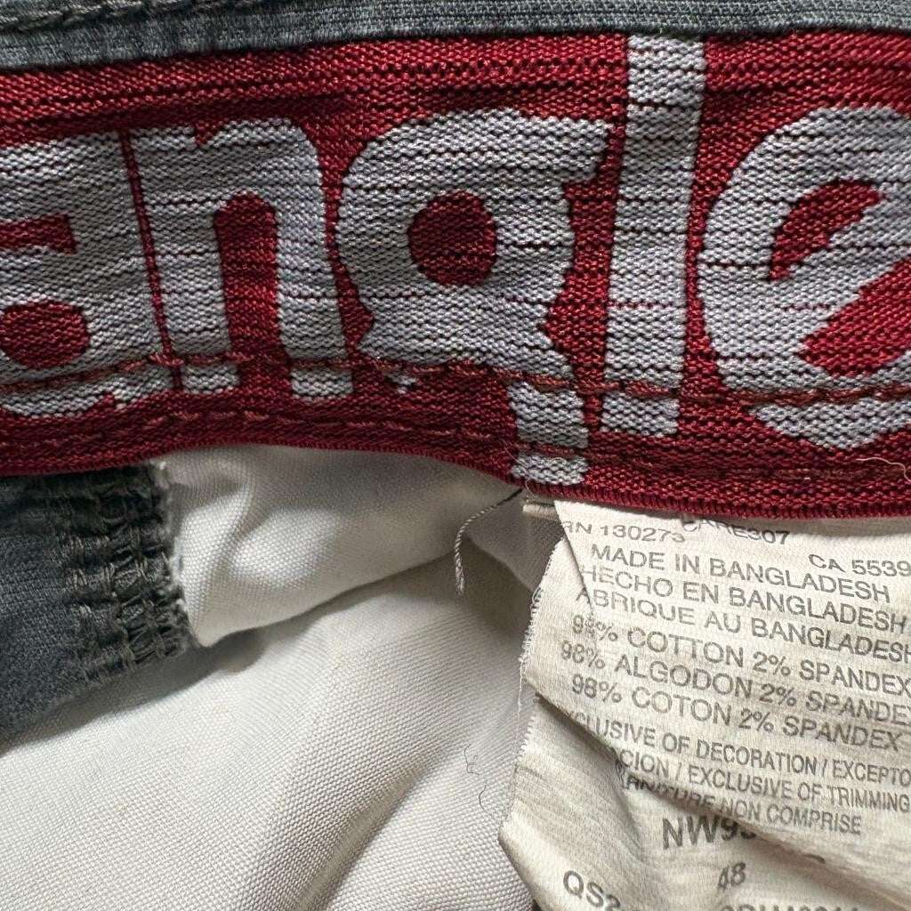Wrangler Mens Cargo Shorts Size 48 Gray Cotton Blend Stretch Flat Front