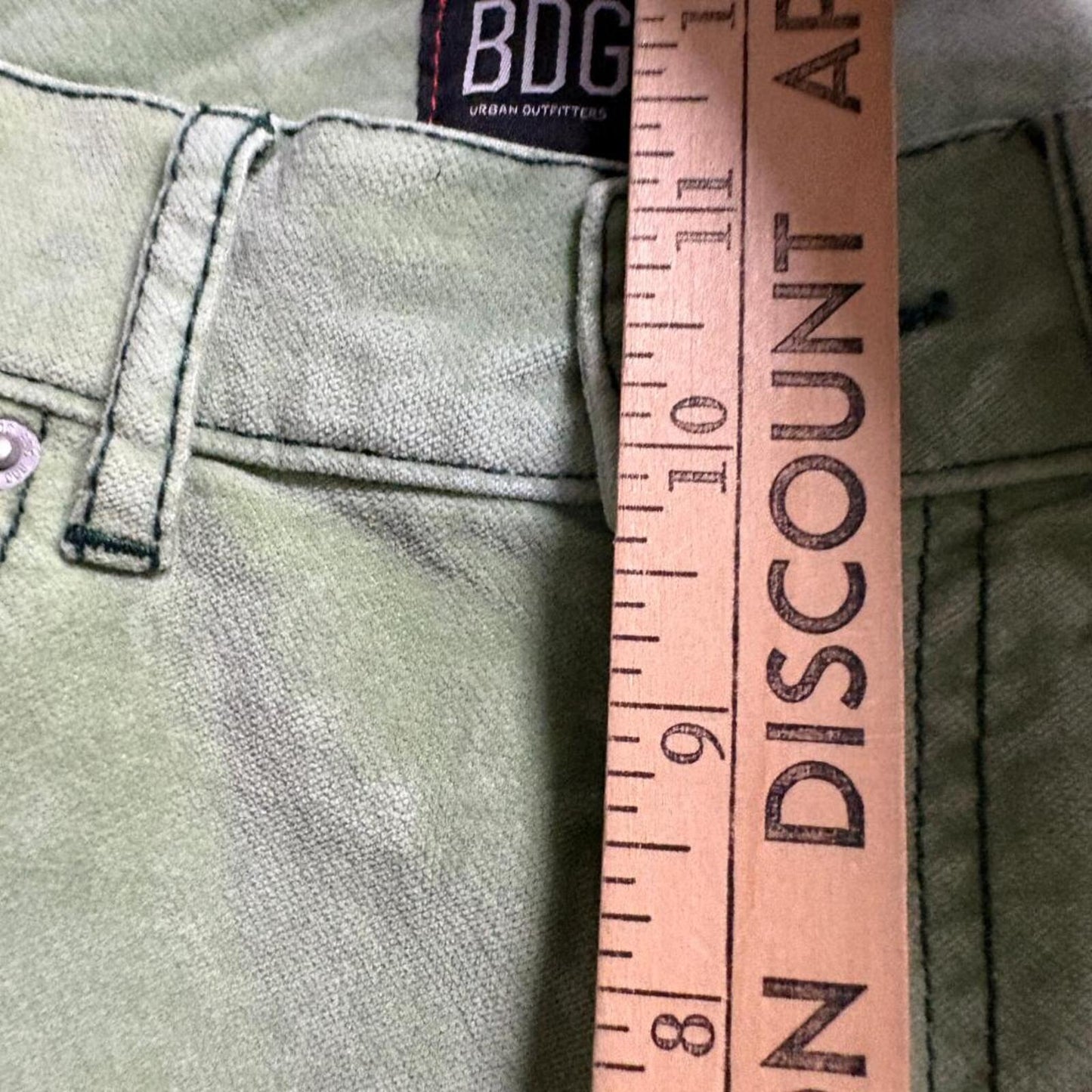 BDG Urban Outfitters Corduroy Pants Womens 28 Green High Rise Wide Leg Cropped