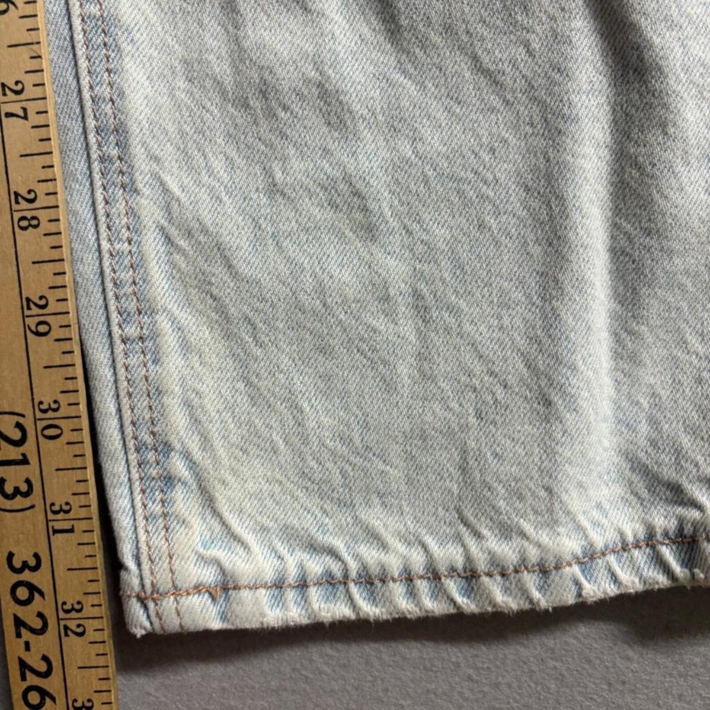 American Eagle Strigid Jeans Womens 6 Long Light Wash High Rise Wide Leg Denim