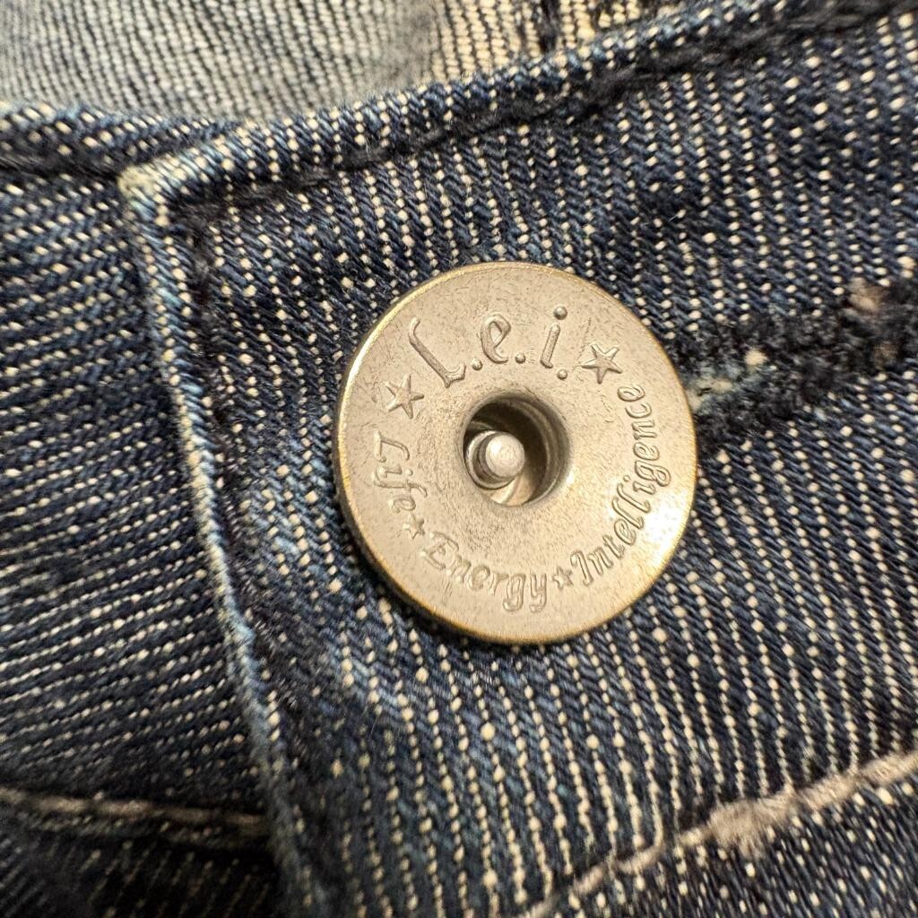 lei Ashley Trouble Skinny Jeans Juniors Size 13 Blue Denim Stretch Low Rise