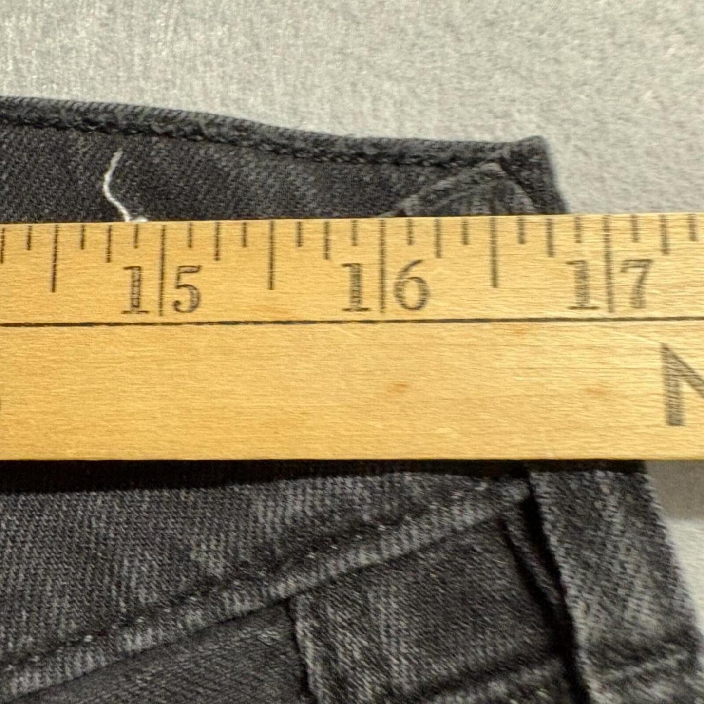 American Eagle Low Rise Baggy Flare Jeans Womens 10 Long Black Distressed