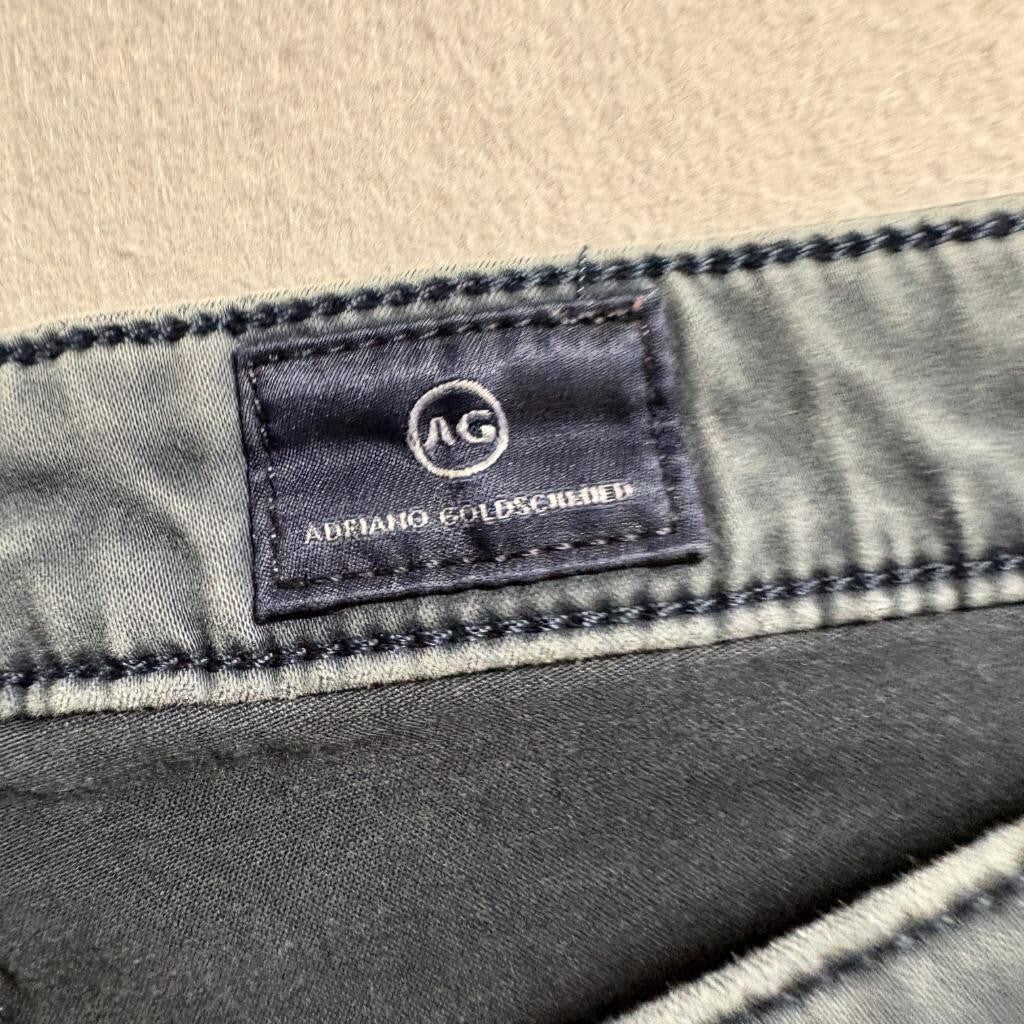 AG Adriano Goldschmied The Prima Cigarette Leg Jeans Womens 32R Gray Stretch