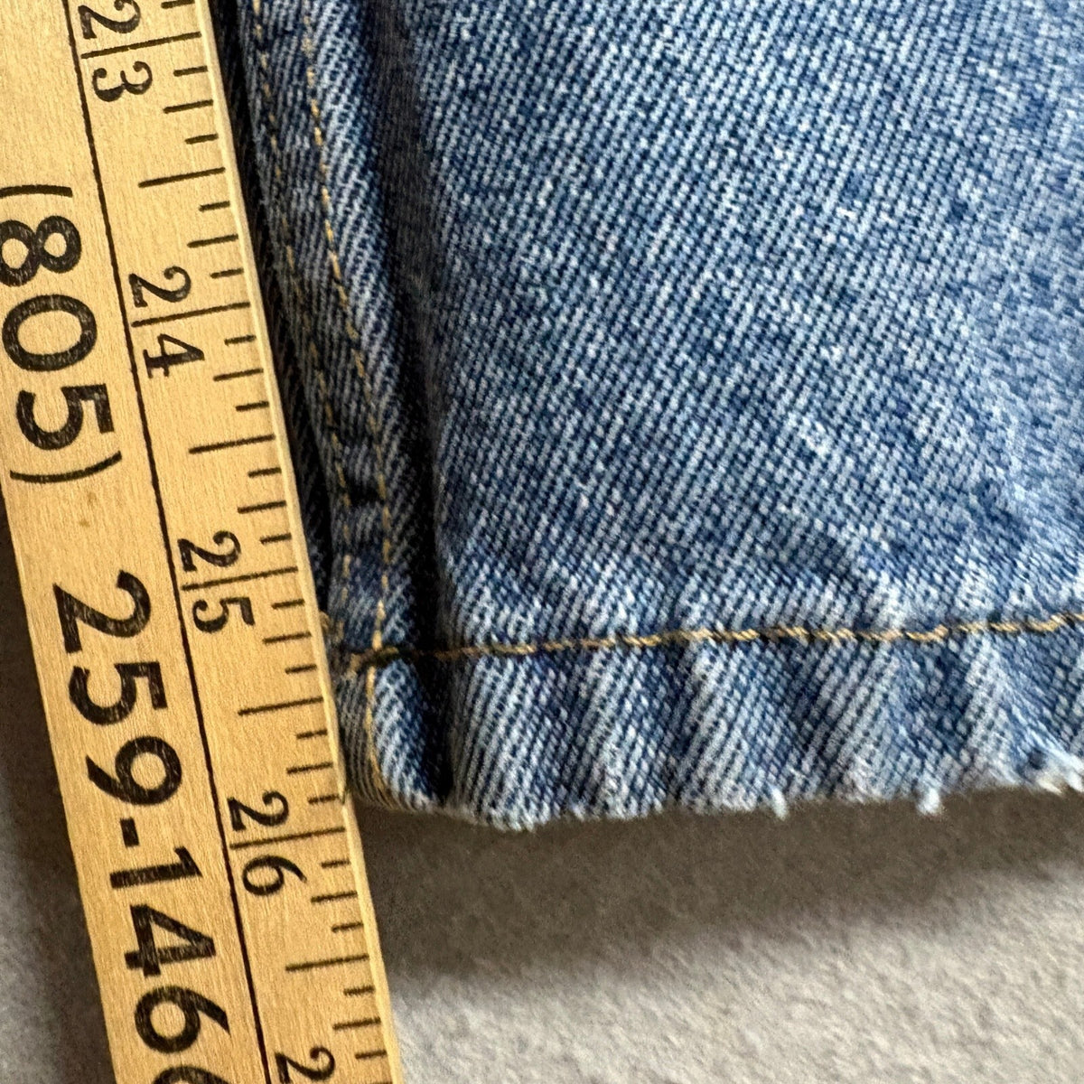 Big Mac Workwear Mens Blue Jeans 38x30 Distressed Denim Straight Leg Pants